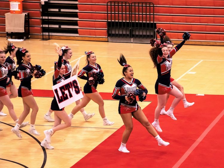 Competition Cheer Takes First Place at District Competition