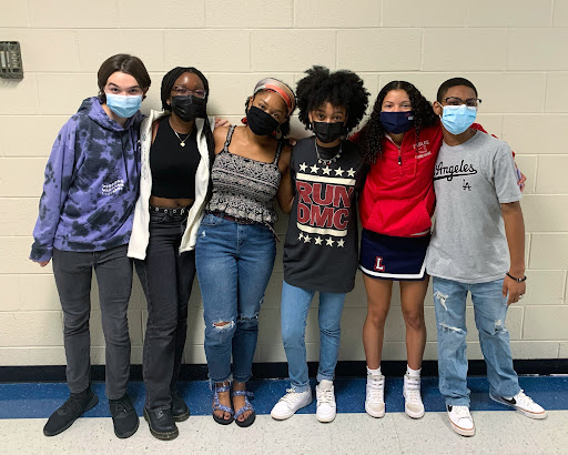 BSU leadership includes (from left to right): Christian Jordan, Bonnie Quansah, Olivia Stith, Samara Brooks, Kaylen Ulloa, and Kevin Eley.