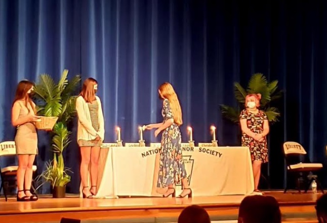 LHS students participated in the NHS induction ceremony on October 4th. Photo courtesy of Ms. Corbin