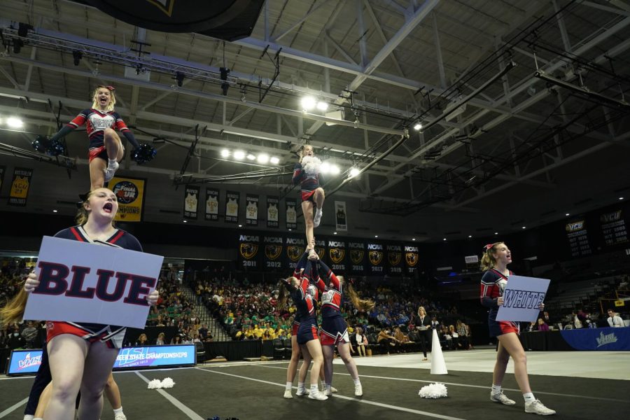 LHS+Cheer+was+three+spots+better+this+season.+After+a+sixth+place+finish+in+last+years+state+competition%2C+the+Eagles+cheer+squad+placed+third+this+year.+Photo+courtesy+of+LHS+Cheer.+