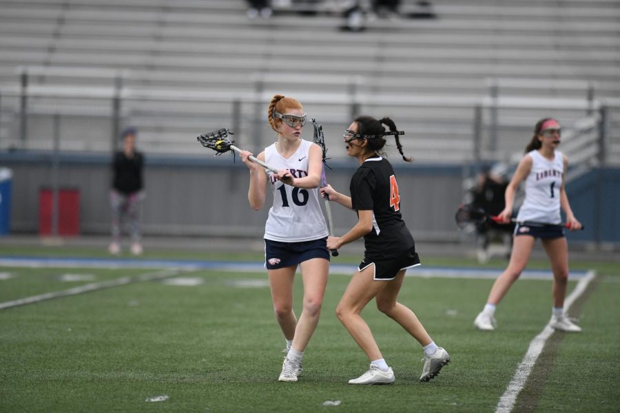 Caroline Lasher is just one of many returning Eagles on the LHS lacrosse squad. Photo courtesy LHS yearbook staff.