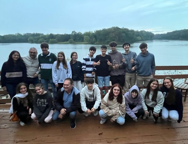 Spanish exchange students and their teachers enjoying a scenic day at C.M. Crockett Park.